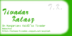 tivadar kalasz business card